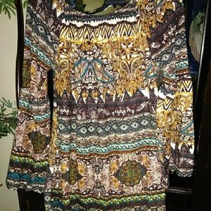Win Win bell sleeve tunic fall winter fabric weigh